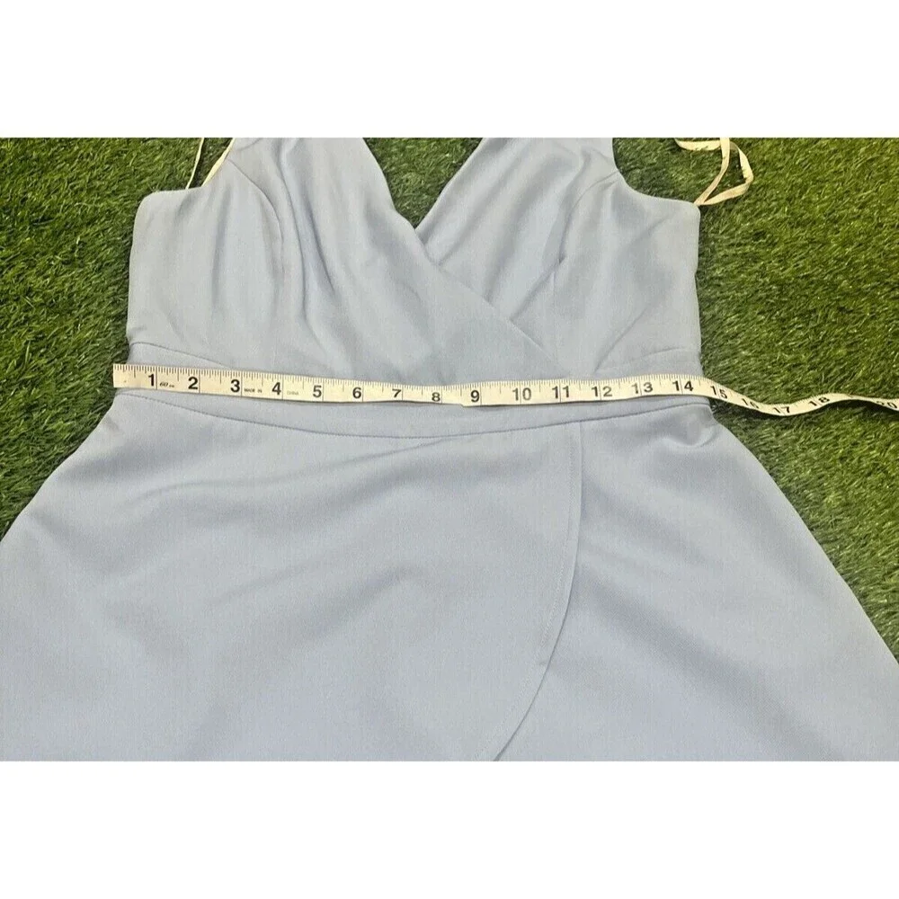 BCBGeneration Womens Slim Fit Sleeveless Tie Strap Skort Romper Size Medium Blue - Picture 8 of 12